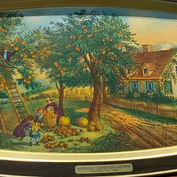 Vintage Currier and Ives Serving Tray 1868 - Picture 7 of 9